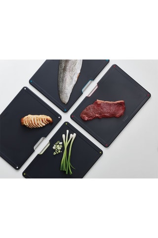 4 tablas para cortar con estuche de acero inoxidable Folio Steel - 24 x 34 cm