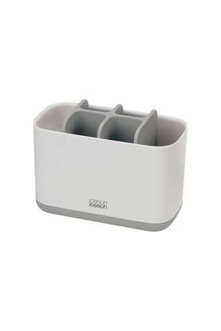 Portaspazzolini EasyStore. - 6 scomparti - Bianco e grigio