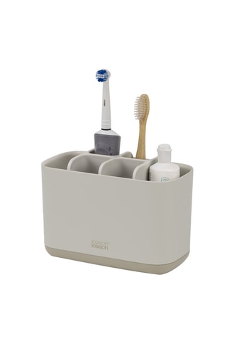 Portaspazzolini EasyStore. - 8 scomparti - Bianco e grigio