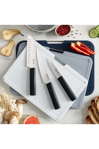 Juego de cuchillos y tablas para cortar con soporte organizador Nest Boards Plus - 7 productos