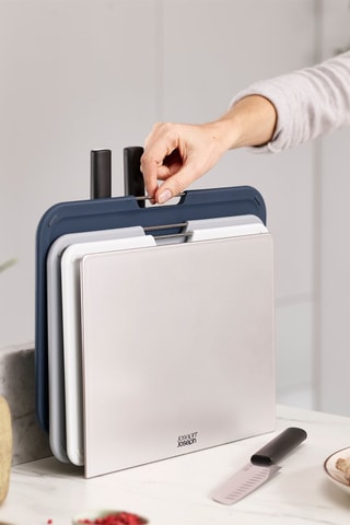 Juego de cuchillos y tablas para cortar con soporte organizador Nest Boards Plus - 7 productos