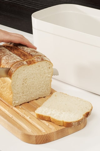 Contenitore pane con coperchio in bambù - 22 x 37 x 37 cm