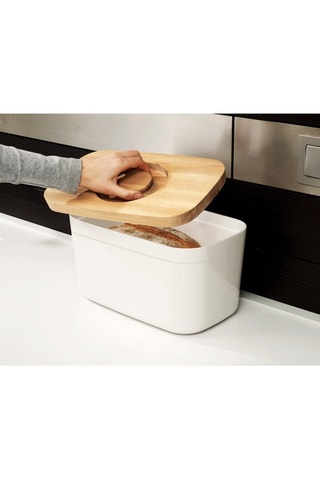 Contenitore pane con coperchio in bambù - 22 x 37 x 37 cm