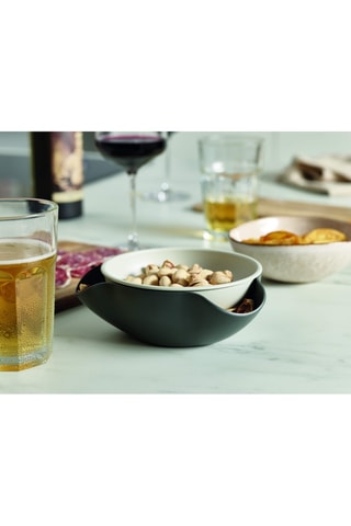 Ciotola per snack a doppio livello per la raccolta dei rifiuti Double Dish