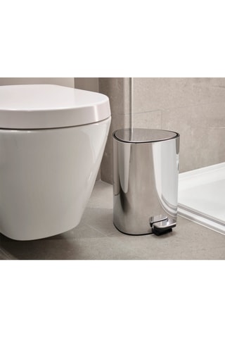 Papelera de acero inoxidable con pedal Easy store - 5 l