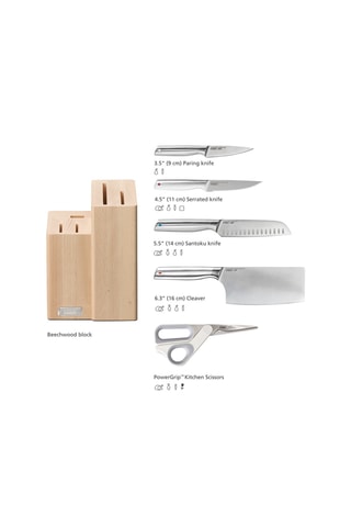 Bloque de 5 piezas de acero inoxidable Elevate Fusion