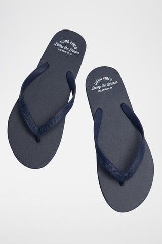 2 paires de tongs - Bleu foncé et vert foncé