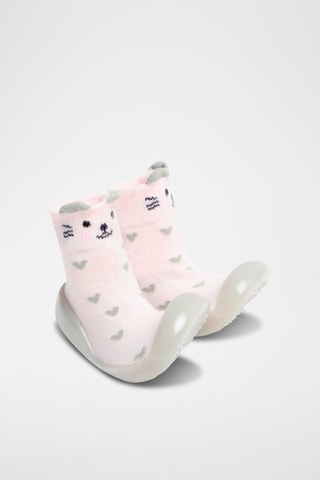 Chaussons-chaussettes - Nude