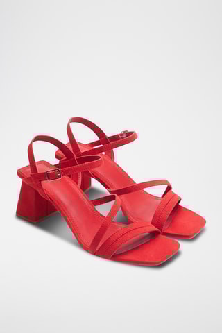 Sandales à talons - Rouge