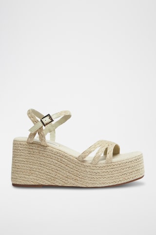 Sandales compensées - Beige