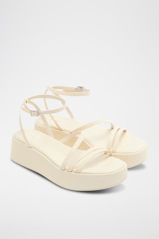 Sandales plateformes - Ecru