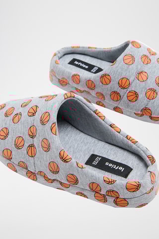 Pantoufles - Gris clair chiné