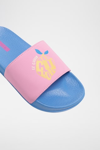 Claquettes - Bleu clair et rose