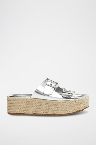 Mules plateformes - Argenté