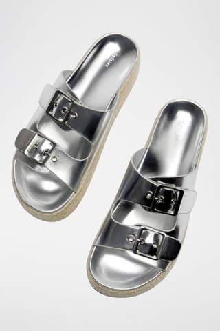 Mules plateformes - Argenté