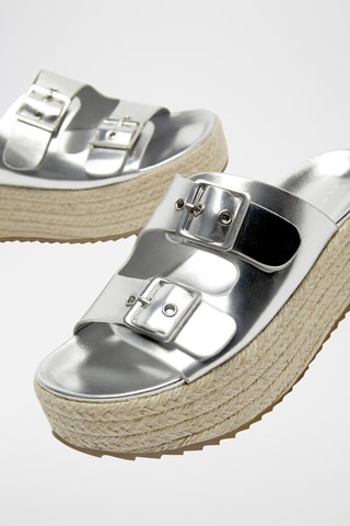 Mules plateformes - Argenté