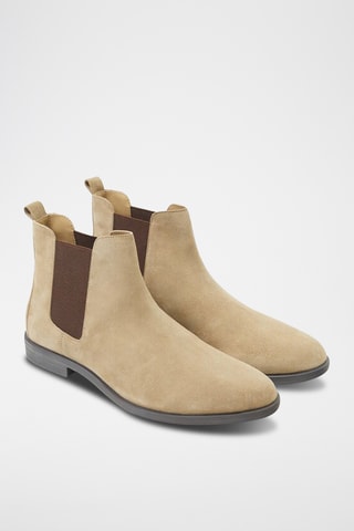 Bottines Chelsea en nubuck - Beige