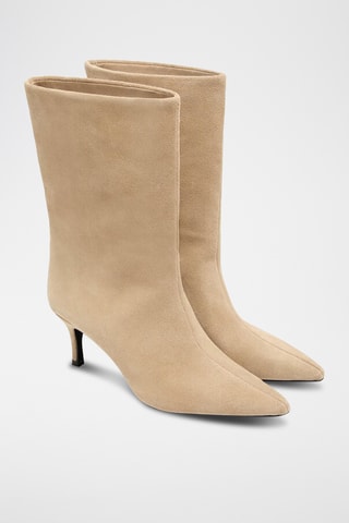 Bottines en nubuck - Beige