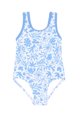 Maillot 1 pièce - Ciel et blanc