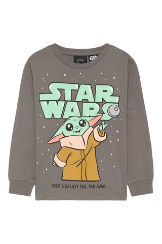 T-shirt de pyjama Grogu The Mandalorian Star Wars - Gris foncé