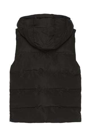 Doudoune sans manches à capuche - Noir