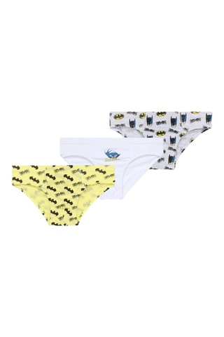 3 culottes Batman La Ligue des Justiciers DC Comics - Jaune et blanc