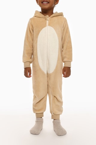 Combinaison de pyjama à capuche - Beige