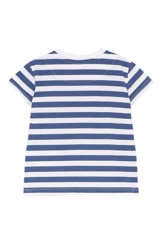 T-shirt - Blanc et bleu cobalt