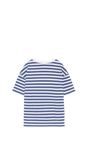 T-shirt - Bleu cobalt et blanc