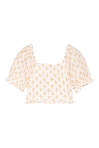 Blouse - Blanc et jaune