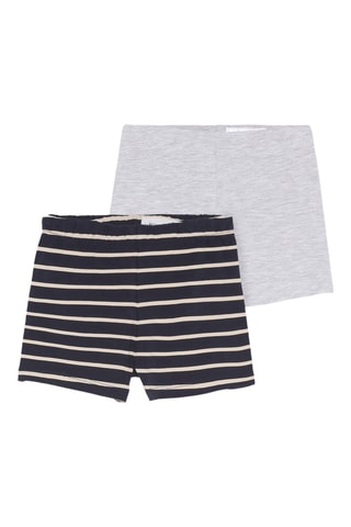 2 shorts - Gris clair chiné et noir