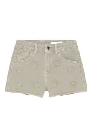 Short en jean - Vert