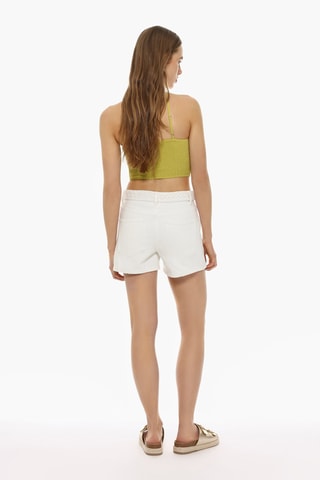 Short en jean - Blanc