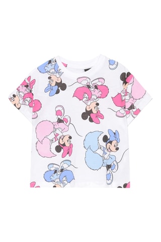 T-shirt et short Minnie Mickey Mouse Disney - Blanc et rose