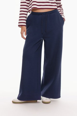 Pantalon wide legs - Bleu marine
