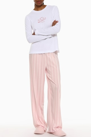 Pyjama - Blanc et rose poudré