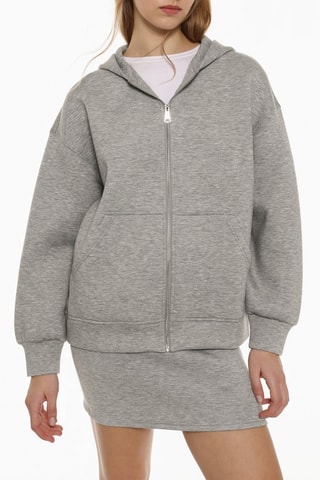 Sweat à capuche - Gris chiné