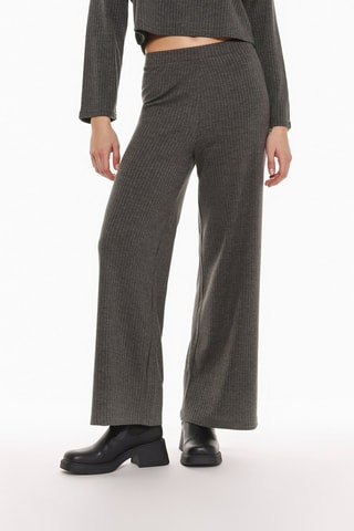 Pantalon taille haute - Gris foncé