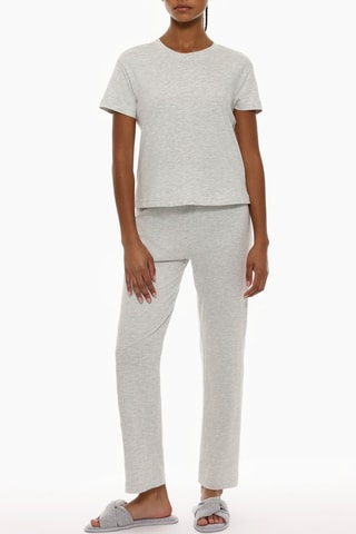 T-shirt et pantalon - Gris clair chiné