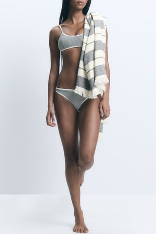 Haut de maillot - Ecru et noir