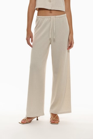 Pantalon large - Beige