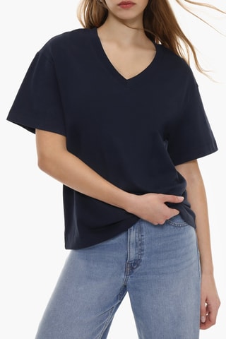 T-shirt oversize - Bleu marine