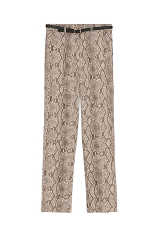 Pantalon - Marron clair et écru