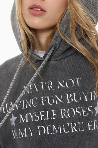 Sweat court à capuche - Gris foncé