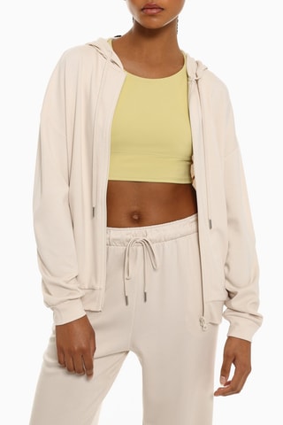 Sweat à capuche - Ecru