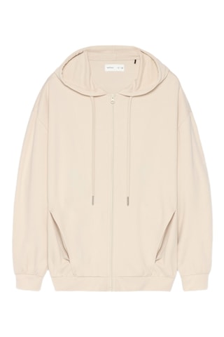 Sweat à capuche - Ecru