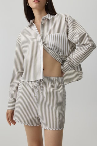 Chemisier et short - Blanc et anthracite