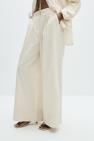 Pantalon en lin - Beige
