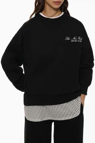 Sweat trompe-l’œil - Noir