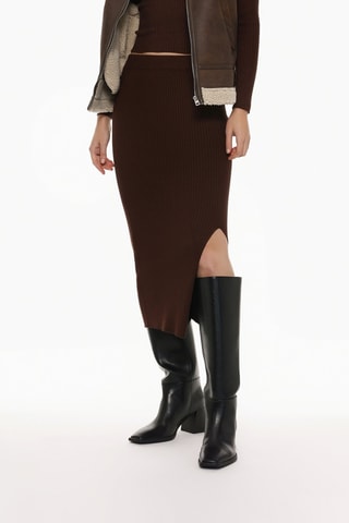 Jupe droite - Marron